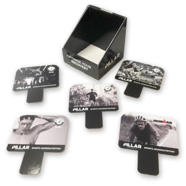 Display box with header variations